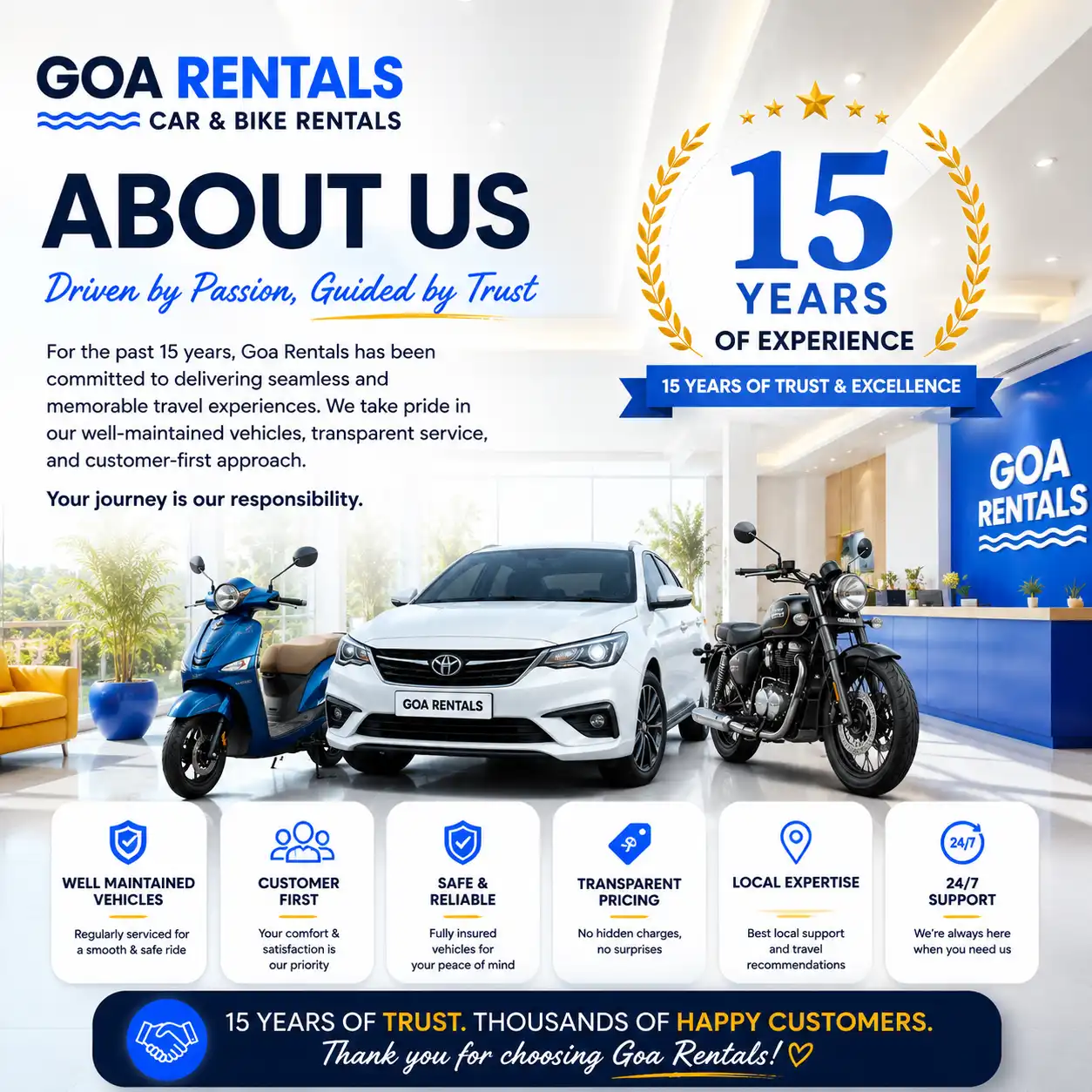 About Goa Bike and Car Rentals